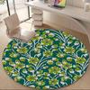 1pc Floral Pattern Office Round Area Rug, Under Office Chairs Bedroom Living Room Home Decor, Room Deco