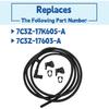 7C3Z-17K605-A Wiper Windshield Washer Hose Nozzle Kit Fit for 2008-2010 Ford F250 F350 F450 F550 Super Duty Replace 7C3Z-17603-A