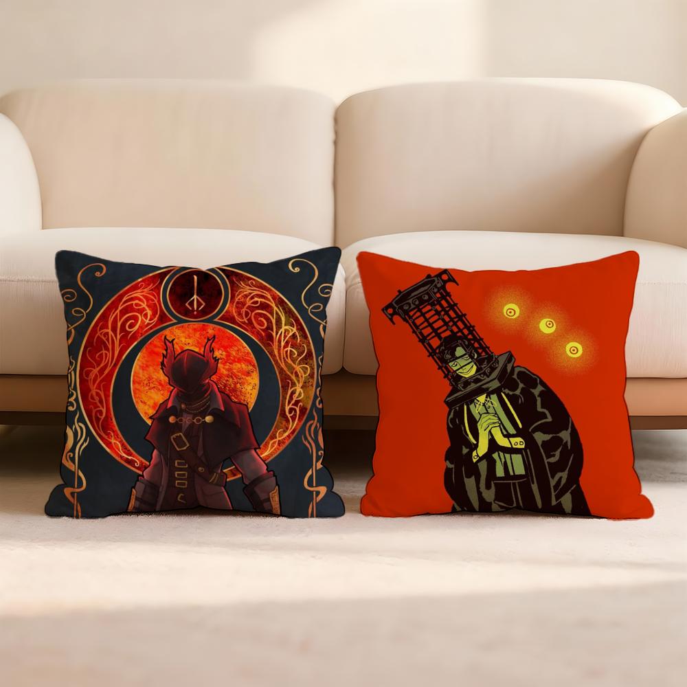 Classic B-BloodborneS Cushion Cover Home & Car Multi-Scene Pillow Cover - Reversible, Soft & Durable for Daily Use