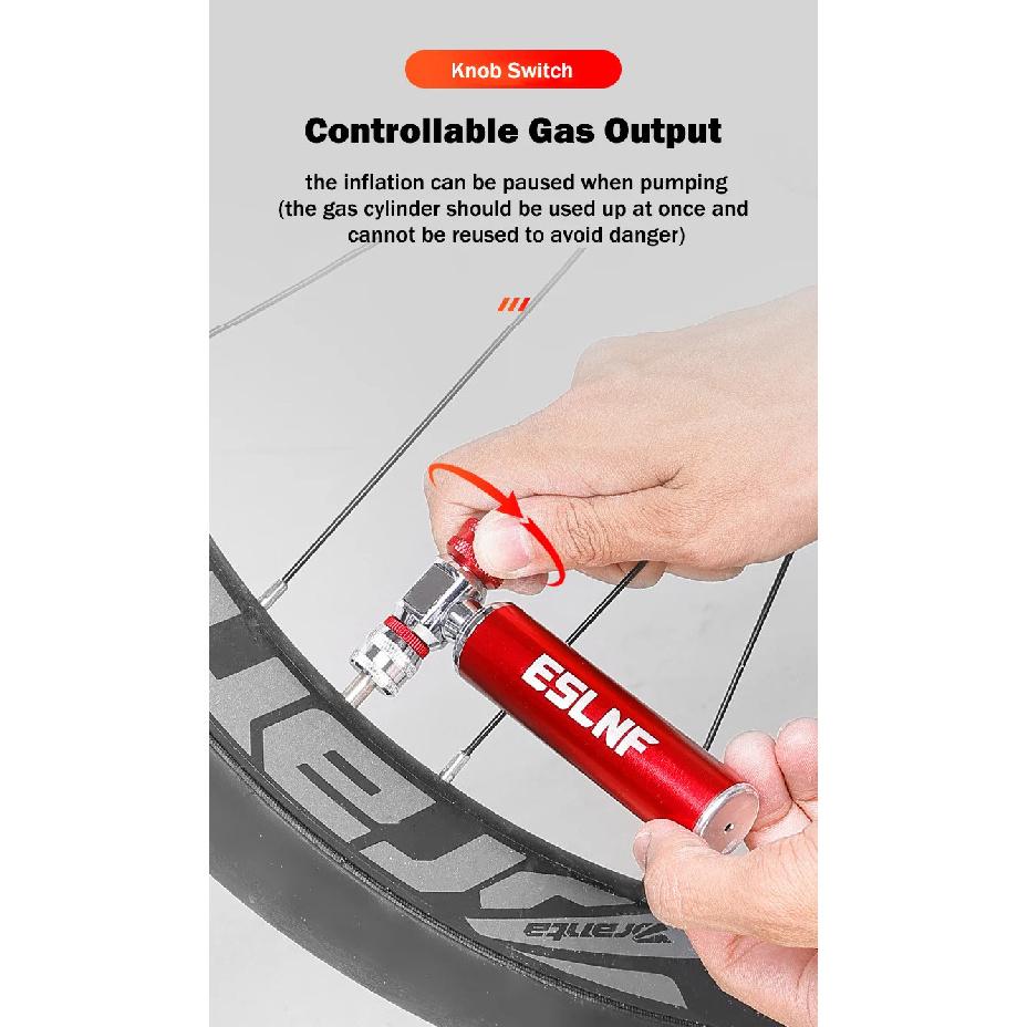 Fast C02 Air Inflator Portable Road Bicycle Tire Pump With Shell Durable Aluminum Alloy MTB Tire Inflator For AV/FV