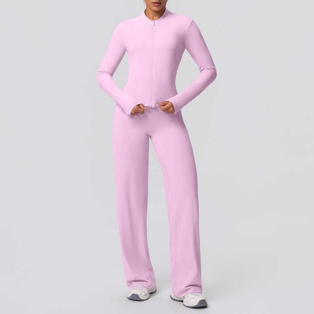 High-Waist Fitness Jacket & Butt-Lifting Yoga Pants Set