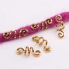 24Pcs Hair Braiding Hollow Out Hair Ring Viking Spiral Hair Braid Tubes Dreadlocks Beads  for Braids