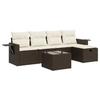 VidaXL Garden Lounge Set with Cushions 6 Pcs Brown Wicker 3325479