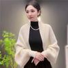 Stylový kardigan s dlouhým rukávem ve vaflovém úpletu Slim Fit Teplá pletená šála pro podzimní a zimní módu Trendy a všestranný šál Svrchní oděv