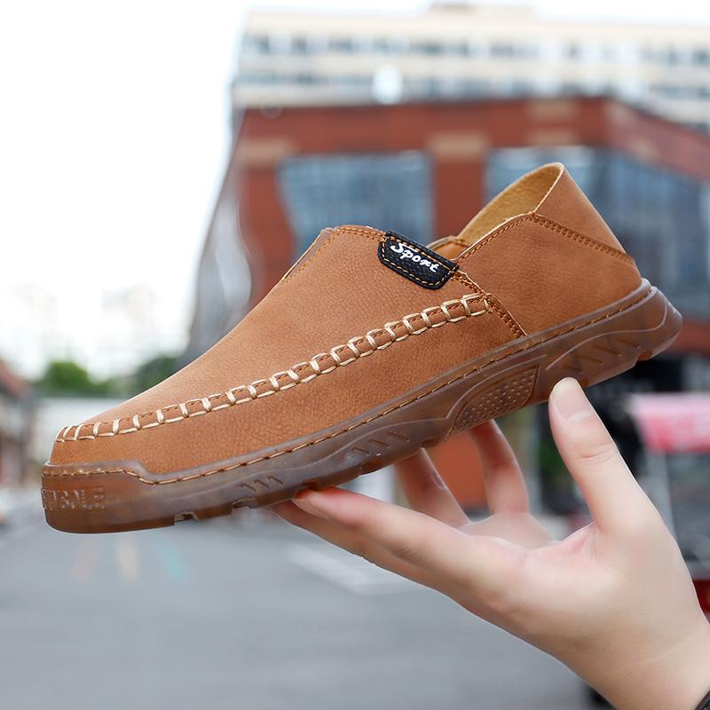 Men Leather High Quality Business Fashion Casual Shoes Handmade Men Genuine Leather Driving Shoes