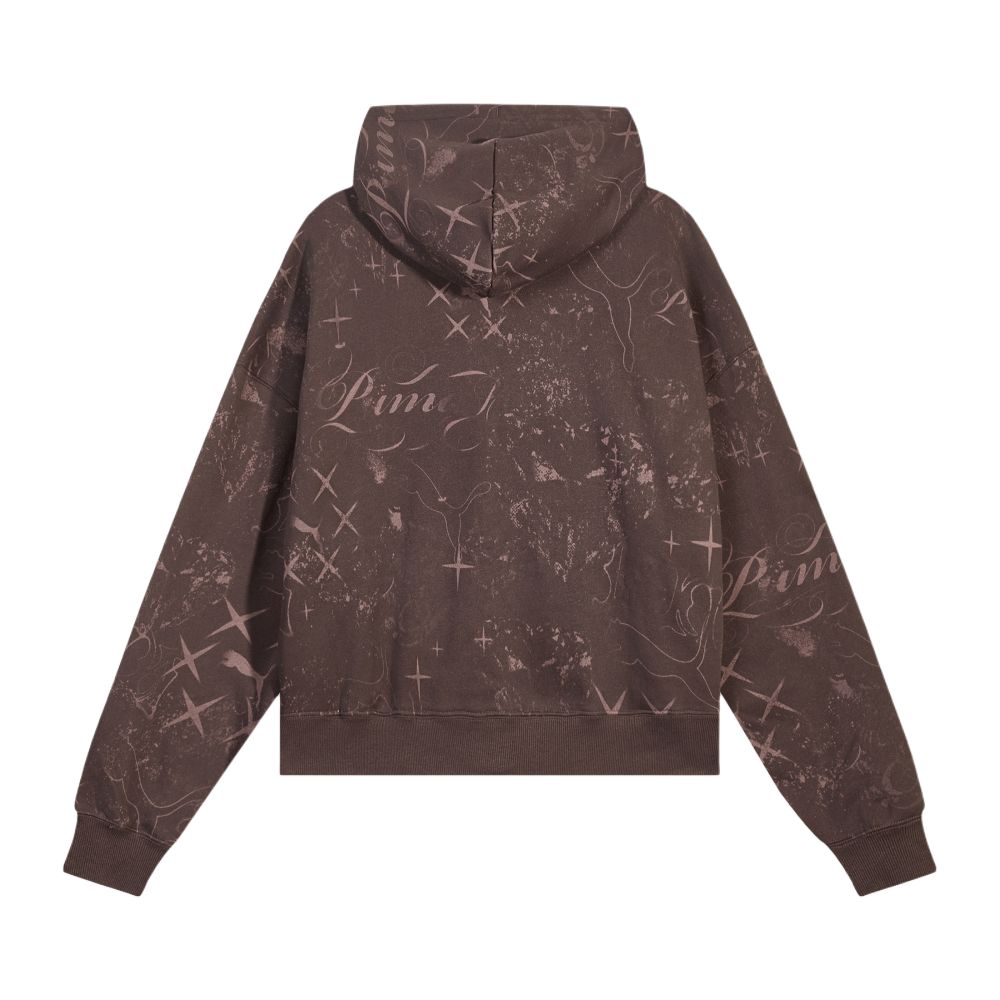 Puma Glam FW25 STREET AOP Fleece Lined Loose Fit Zippers Hooded All Over Print Jacket Women's 637064-13