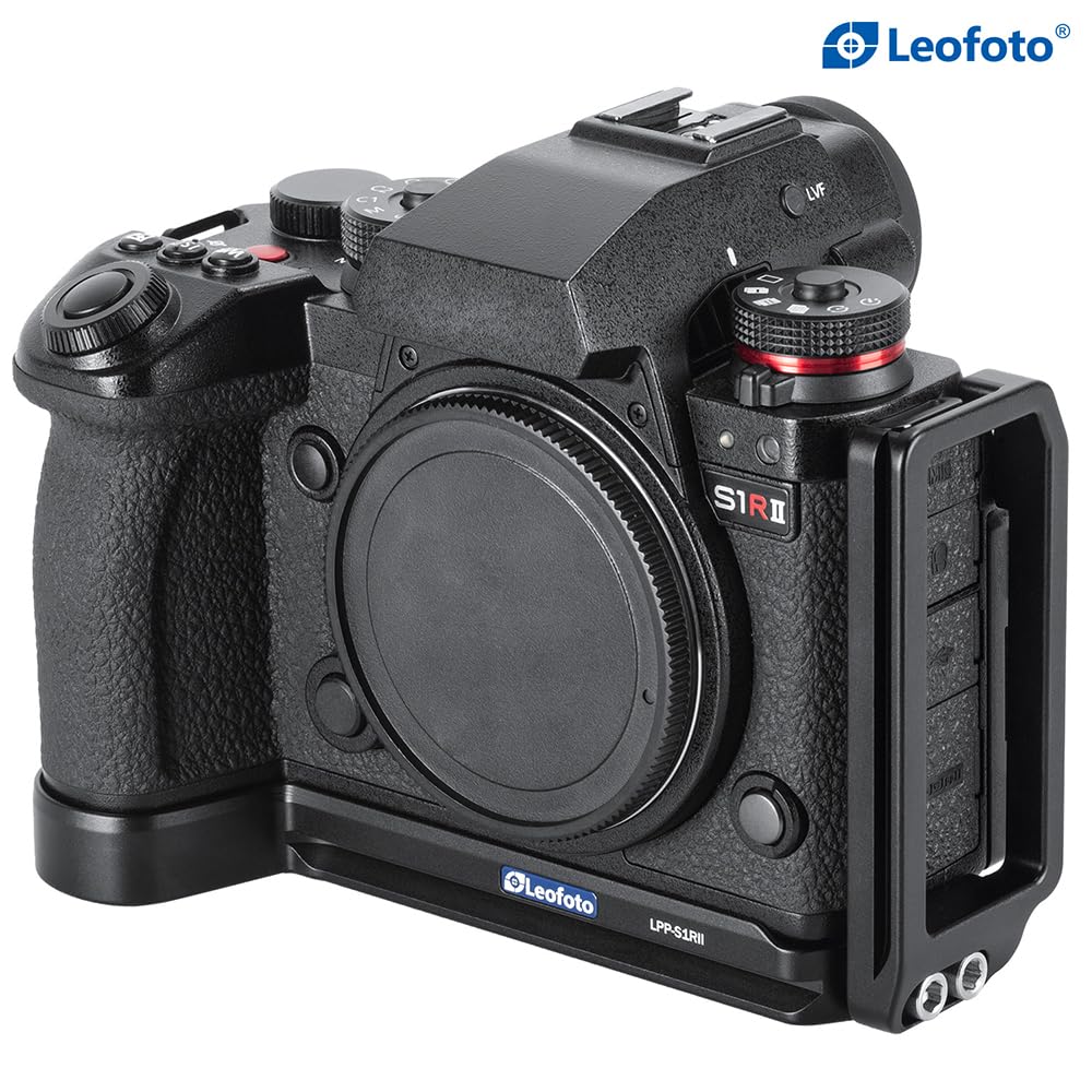Leofoto Plate for LUMIX Machined from Quick Release Compatible LPP-S1RII L-Shaped S1RII/S1II/S1IIE, Arca-Swiss Compatible, 6061-T6 Aluminum,