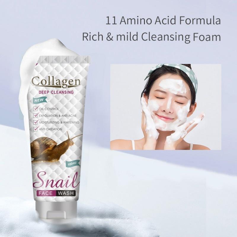 Snail Cleansing Milk Facial Deep Repair Oil Control Moisturizing Moisturizing Essence Repair Facial Cleanser