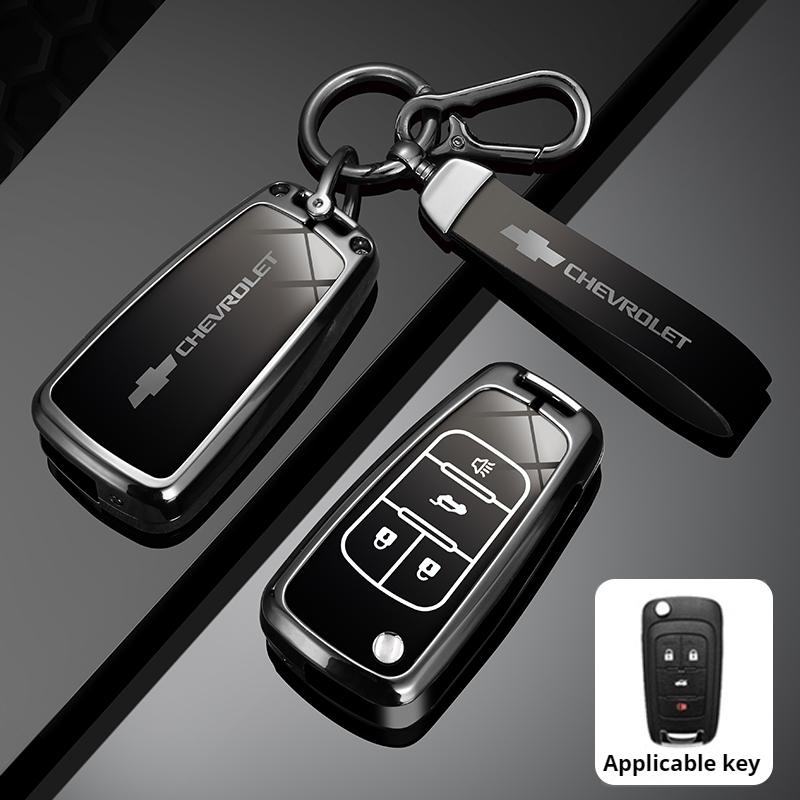 Zinc Alloy Car Flip Key Case Cover Shell Bag For Chevrolet Cruze Aveo Trax Sail Malibu Captiva Prism Spark Protector Accessories