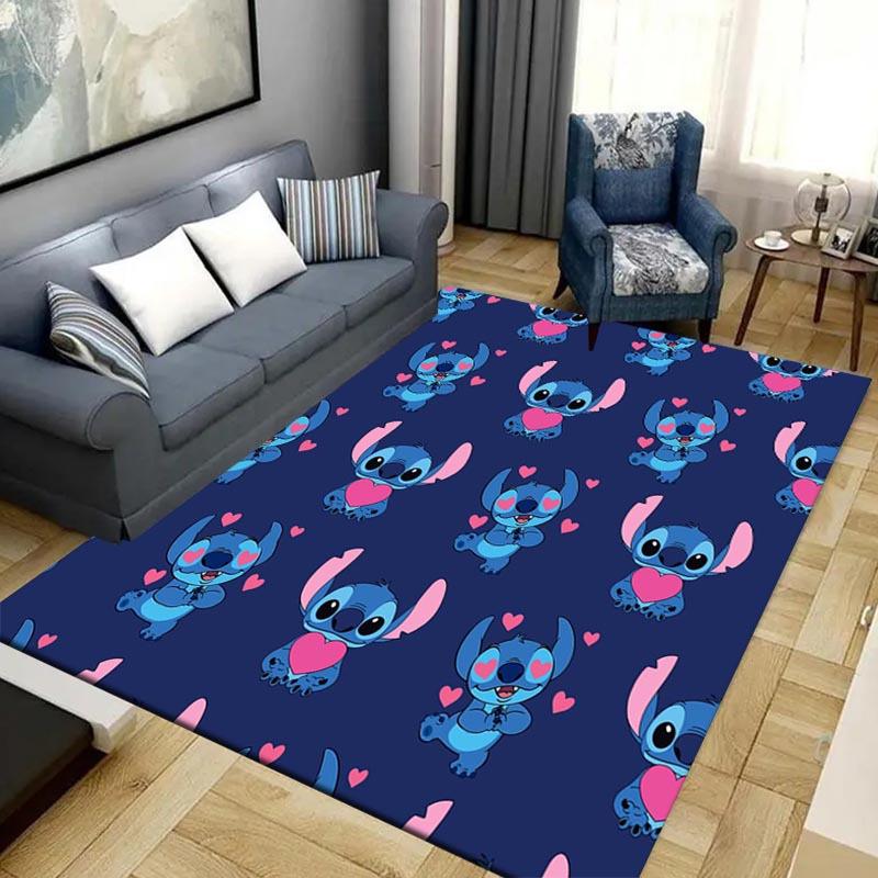 1pc Stitch Pattern Area Rug Soft Flannel Floor Mat for Living Room,Office,Bedroom and Carpet