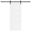 Sliding Door White 83 X 202 Cm Solid Pine Wood