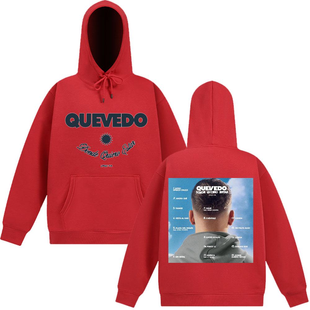 Rapper QUEVEDO Donde Quiero Estar Harajuku Hoodie Unisex Oversized Sweatshirt Long Sleeve Loose Fashion Man's Hoodies Streetwear