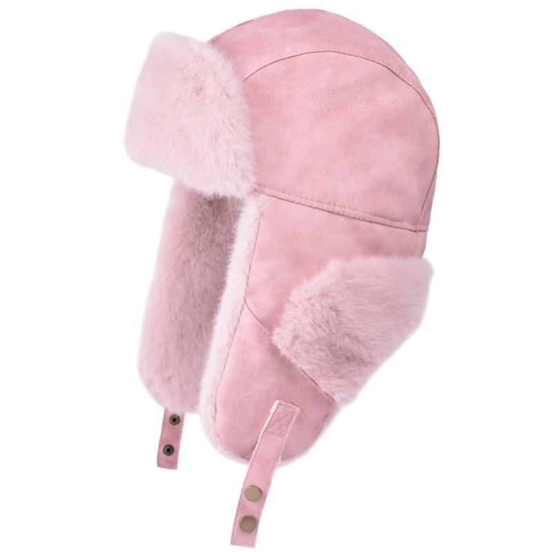 Women's Trapper Hat with Earflaps Winter Warm Thicken Fleece Lining Ear Flaps Hat Thermal Windproof Hunting Cycling Hat
