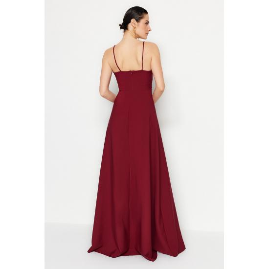 Schwarzes gewebtes Abendkleid