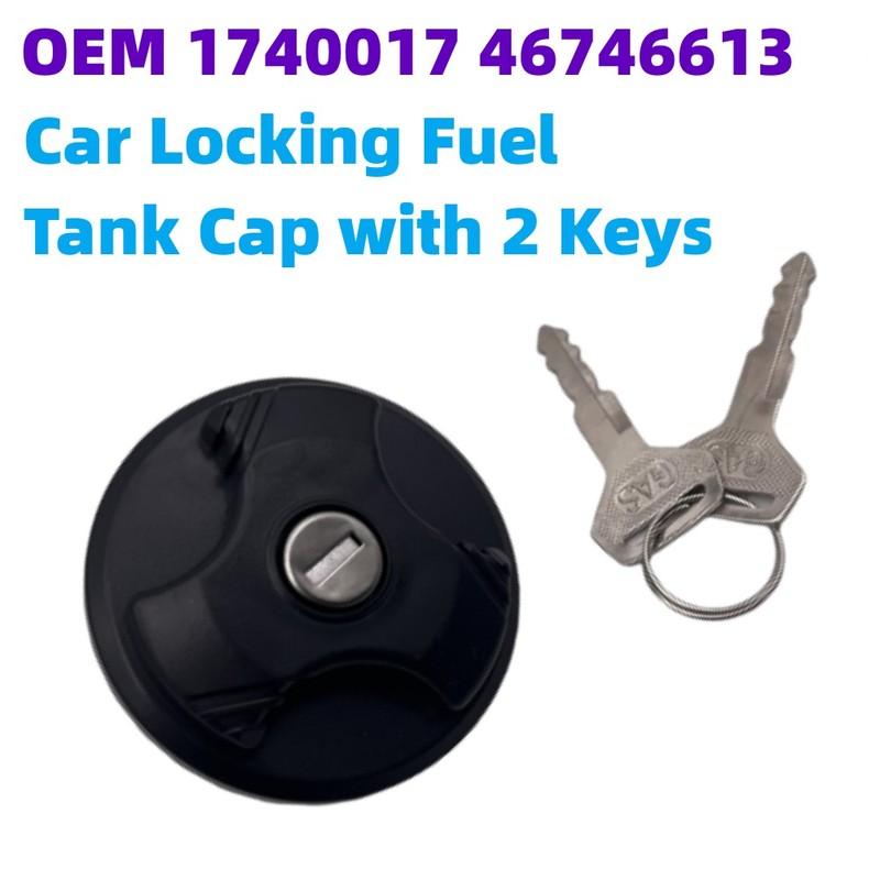 Car Locking Fuel Tank Cap with 2 Keys Fuel Petrol Cap OEM 1740017 46746613 For Fiat 500/500C 2007-2016 Auto Parts