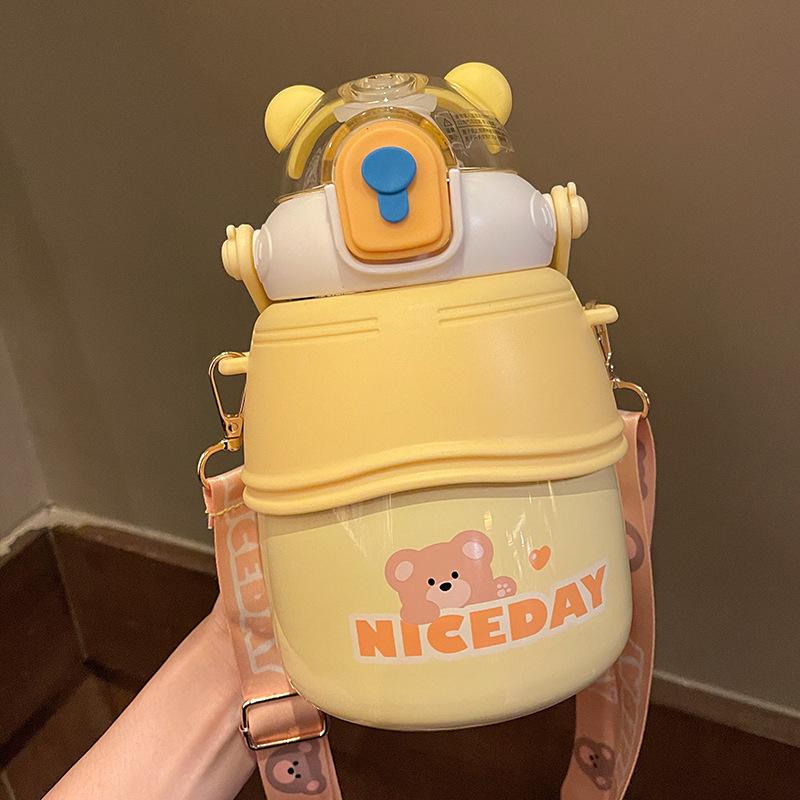 Large Capacity Multi-function Thermos Cup 1000ml Vacuum Flasks Portable Stainless Steel Thermos Cup Water Bottle Travel Tea Mug Office Thermos Cup