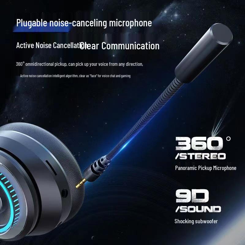 Hot-Selling Luminous Wireless Bluetooth Gaming Headphones with Microphone