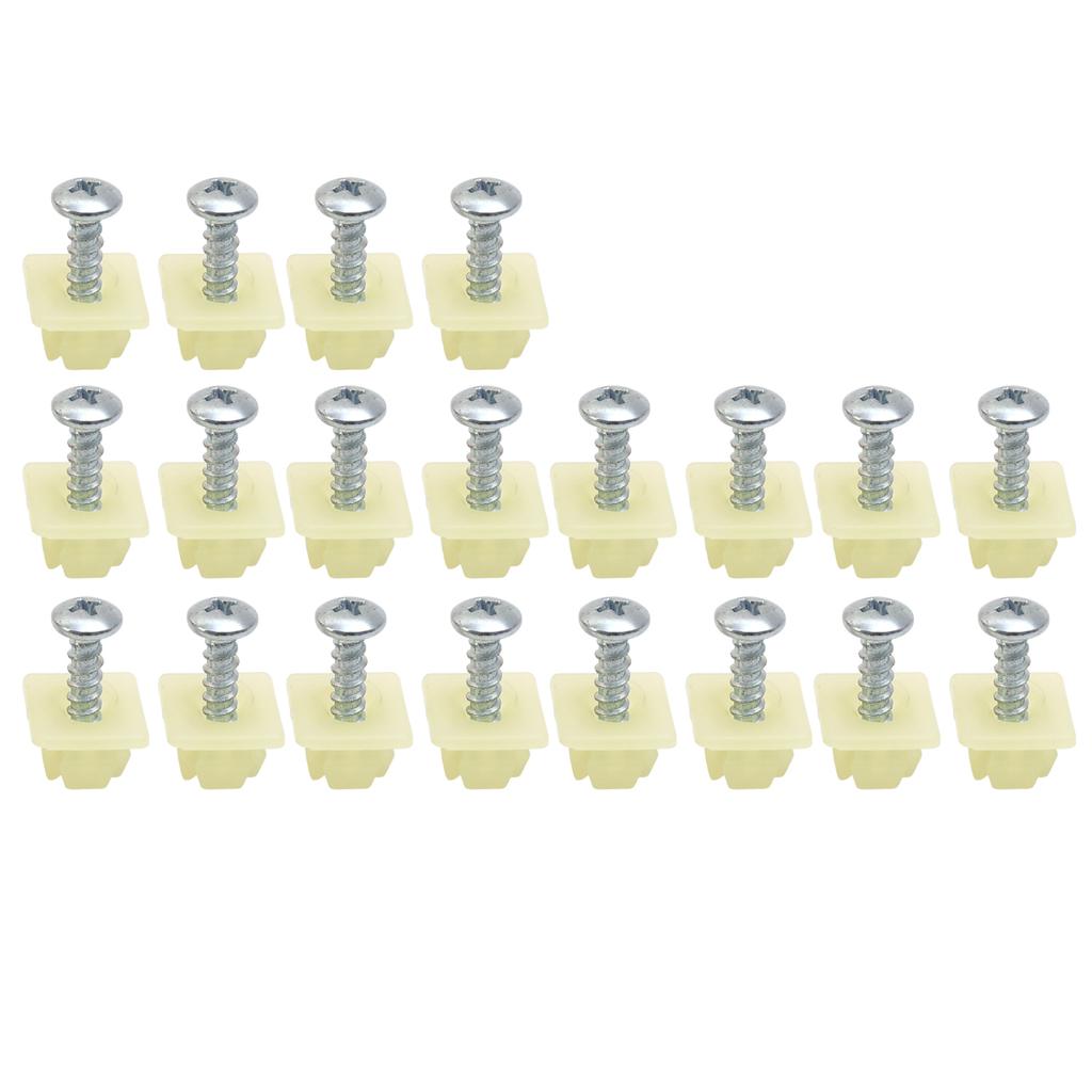 Universal License Plate Mounting Kit for GM Cars Self-Tapping Screw with Retainer Clip Replacement for Buick Chevrolet Parts