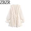 Za Autumn New Women Clothes 2025 Western Style Fashion Design Sense Chiffon Multi-Layer Frill Long Sleeve Dress