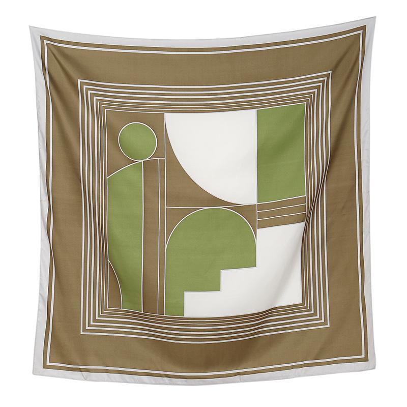 90*90cm Imitation Silk Square Scarf Printed Foulard Shawl Innovative Design Pattern Turban Polyster Headband Islamic Hijabs