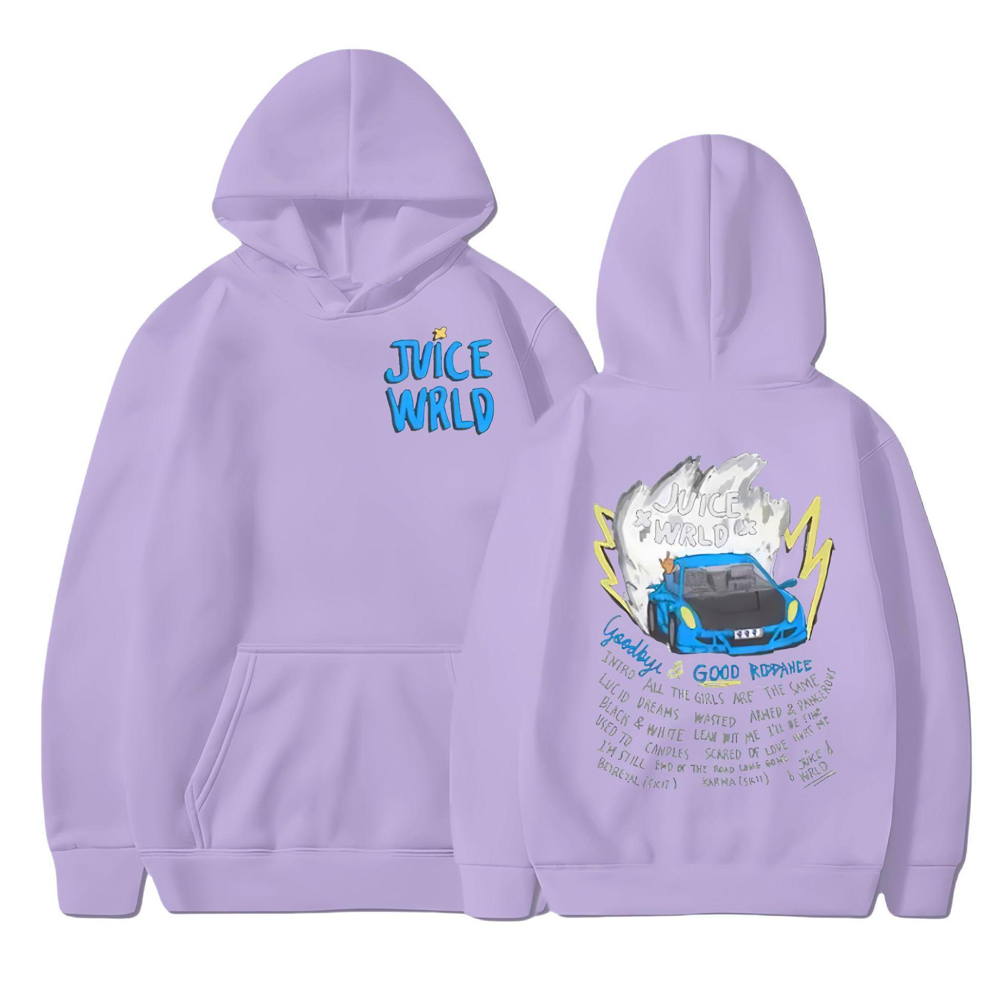 

2024 Унисекс Темные Ретро Аниме Принт Толстовки и Свитшоты XL светло-фиолетовый