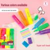 Fluorescent Classic Marker Pen Set - 6 Colors with Thick Oblique Tips.