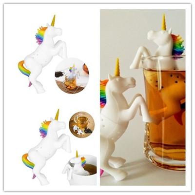 Creative Home High Grade Food Grade Silicone Unicorn Shape Animal Tea Leak Tea Utensils Herbal Spice Filter