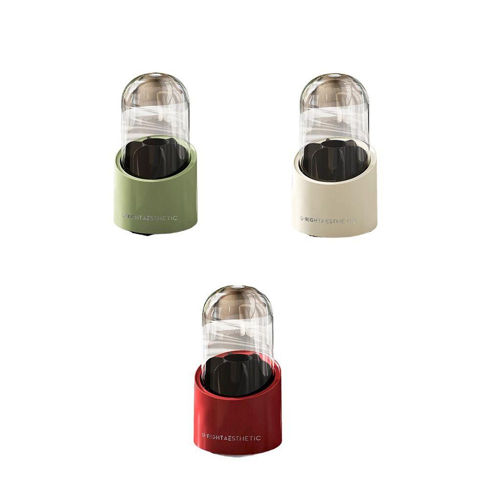Large Capacity 360° Rotating Makeup Brushes Holder Waterproof Dustproof Cosmetic Storage Box with Lid Space Saving