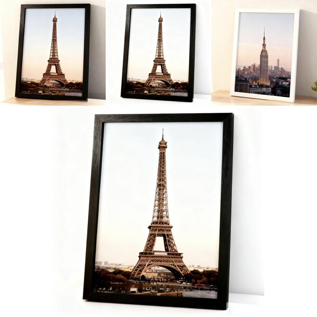 Modern Minimalist Photo Frame With Handmade Wood Finish For Living Room Wall Decor