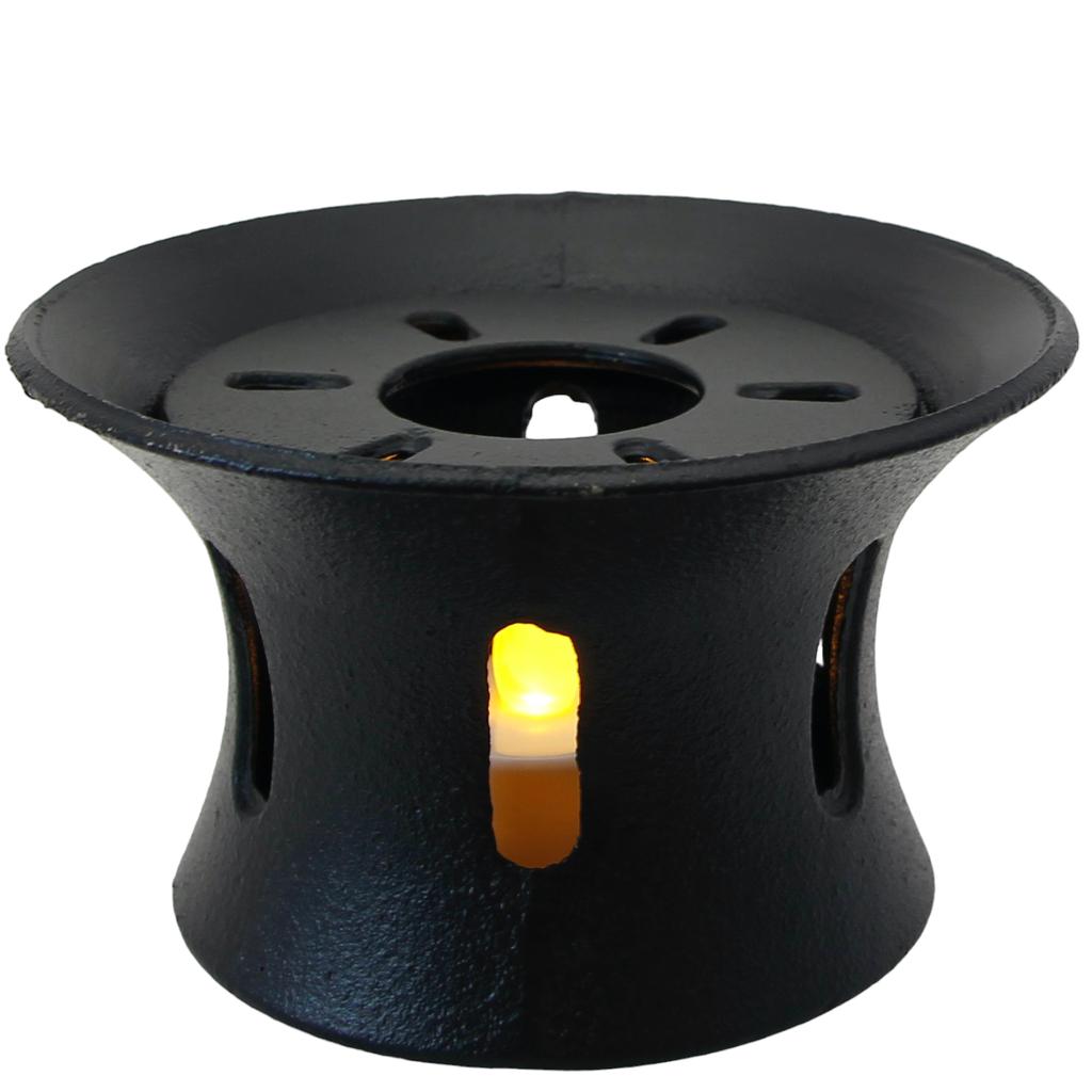 CAST IRON KETTLE 0.8L TEA POT WITH TEA INFILTER + 4x CUPS WARMER
