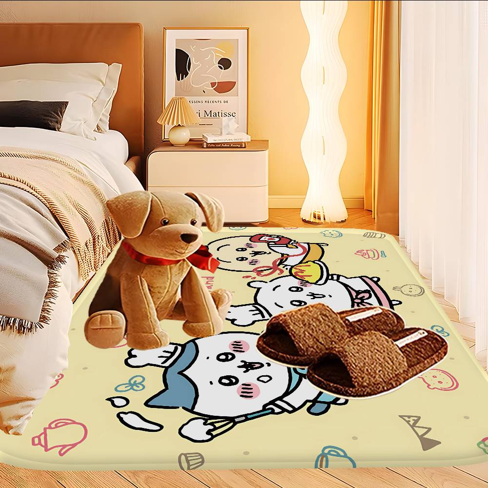 Cartoon C-Chiikawas Bathroom Mat Anti-slip Absorb Water Long Strip Cushion Bedroon Mat Welcome Doormat
