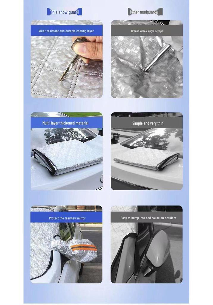 Thickened Winter Car Windshield Snow Cover & Frost Protection Shade