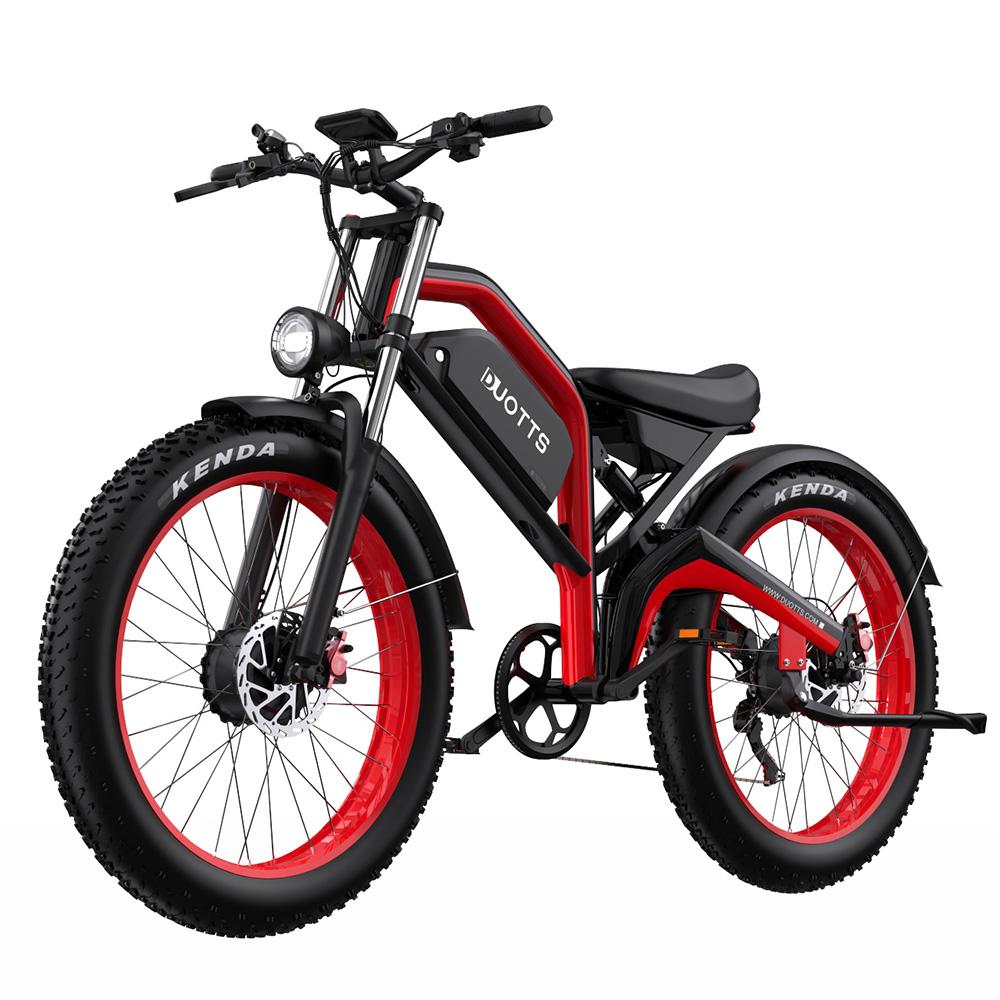 Electric Bicycle All Terrain DUOTTS 26" 750Wx2 Motor EBike For Adult 20AH Full Suspension Top Speed 45Km/h MaxLoad 150KG N26
