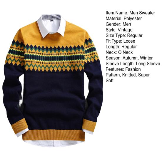 Herbst Winter Herren Pullover Slim Fit Rundhals Langarm Guter Griff Strickware Kältefest Feinstrickpullover für den täglichen Gebrauch