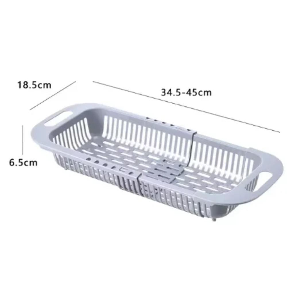 Adjustable Extendable Over the Sink Colander for Fruits and Vegetables Drain Basket Strainer Sink Washing Basket Kitchen
