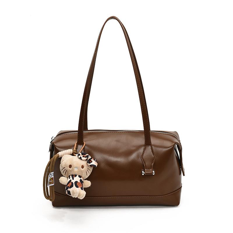 Chic Vintage Inspired Pillow Handbag For Women With Spacious Design And Soft Polyester Lining