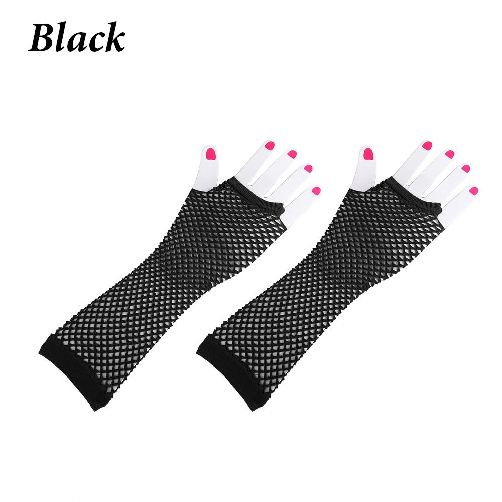 Gothic Punk Sexy Mittens Fingerless Hollow Out Mesh Fishnet Gloves