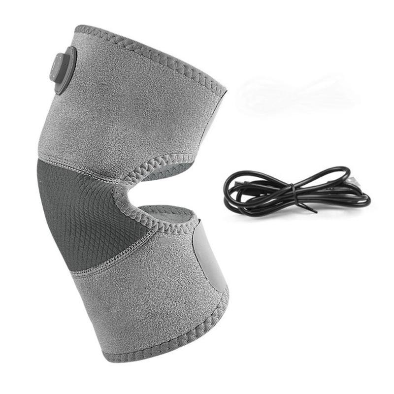 Knee Massager 3 Heating Levels Knee Heating Pad USB Heated Knee Brace Heated Knee Wrap Electric Massage Knee Pad