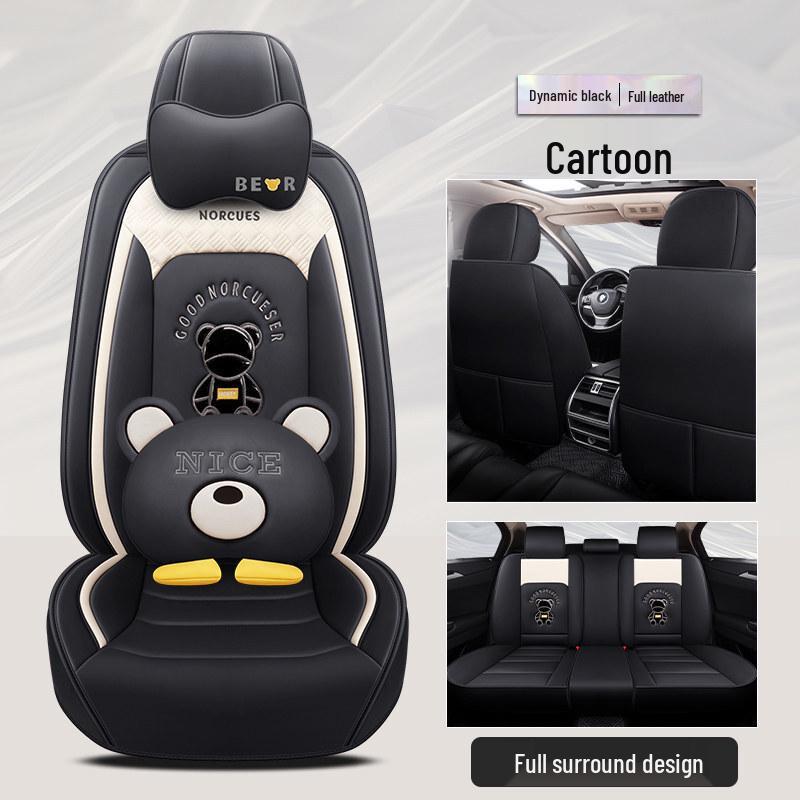 Ouzhi Goddess Cartoon Car Seat Cushion Cover - Universal Fit for All Seasons