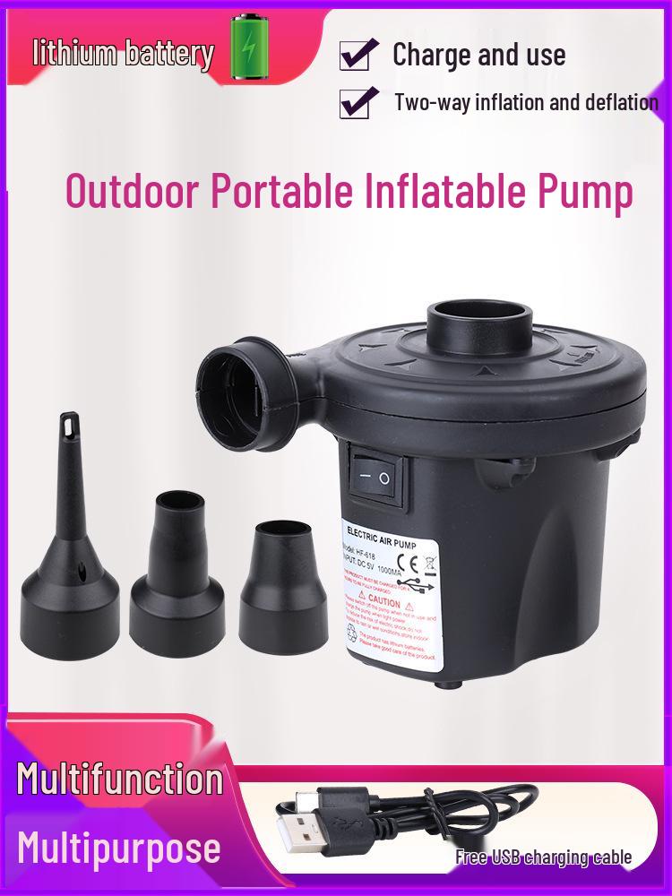 Portable Electric Pump for Inflating/Deflating Air Mattresses, Swimming Rings, and Outdoor Gear