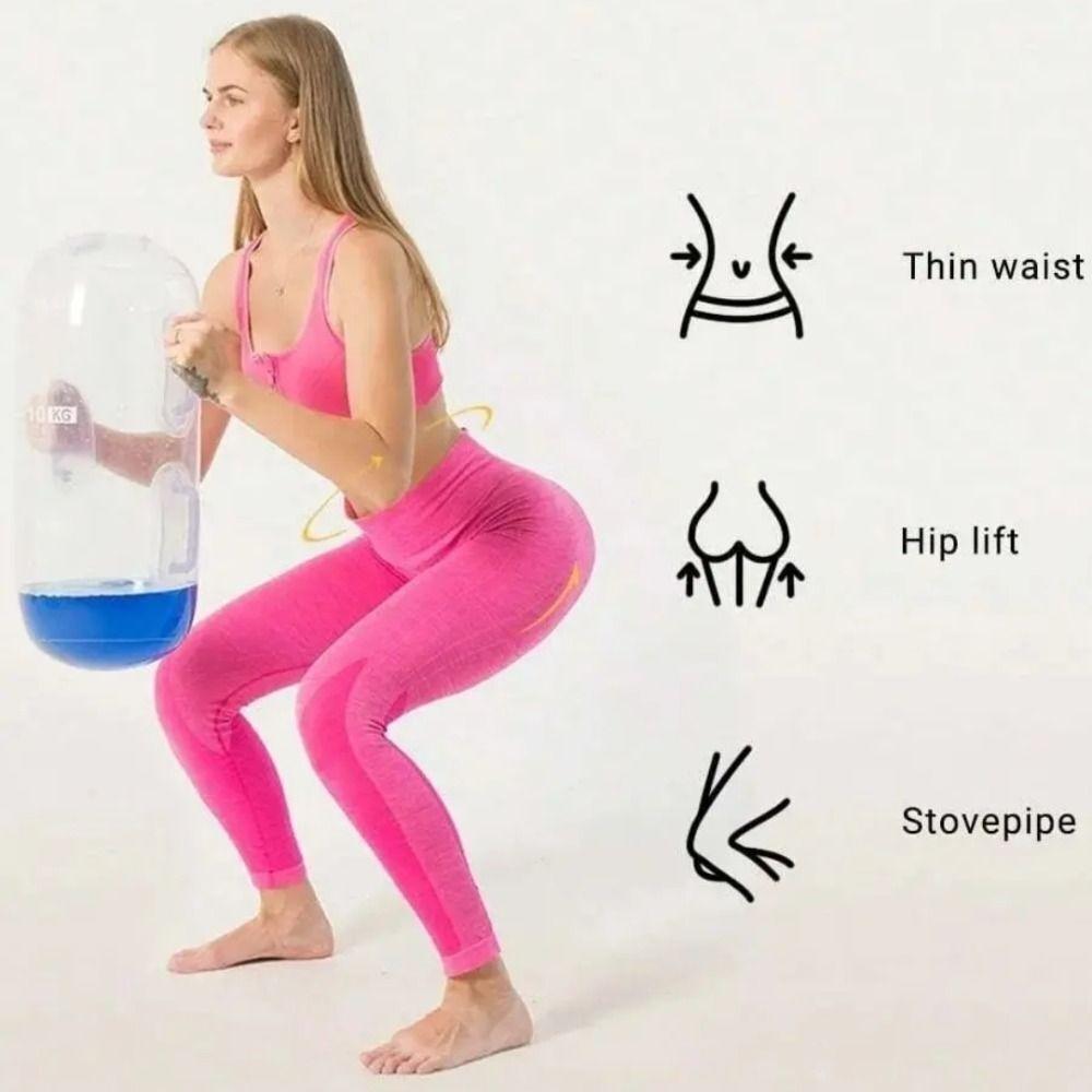 Adjustable Weight Inflatable Water Dumbbell With Air Pump Water Weights Aqua Bag  Fitness Equipment