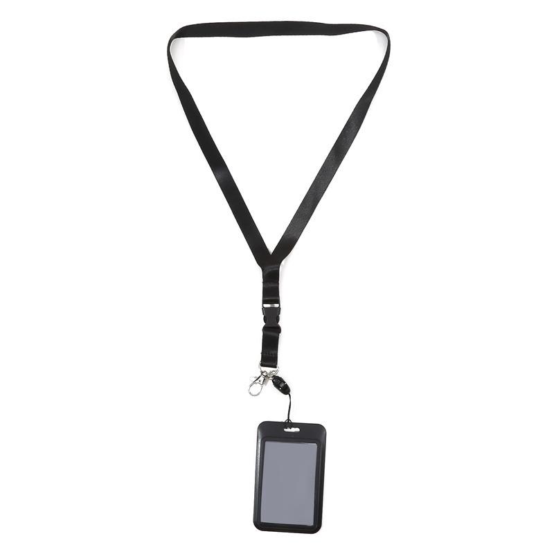 

Work Card Sleeve Plastic Slide Chest Pocket Clip ID Tag Name Identity Badge Holder Reel Working Permit Case Staff Employee Pass One Size чёрный