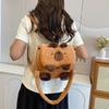 This autumn and winter, the new Korean version of high-end women's plush small backpack cartoon cute one-shoulder crossbody fresh and sweet