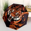 1pc Tiger Flames Automatic Open/close, Heavy-Duty Iron Frame & 8-Rib Structure, Compact Folding Umbrella for Women/Men, All-Season Travel, Halloween a