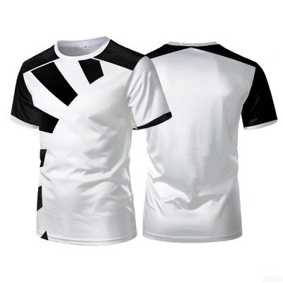 Summer Zebra Striped Printed Round Neck Short Sleeved Fashion Quick Drying Men's and Women's Styles