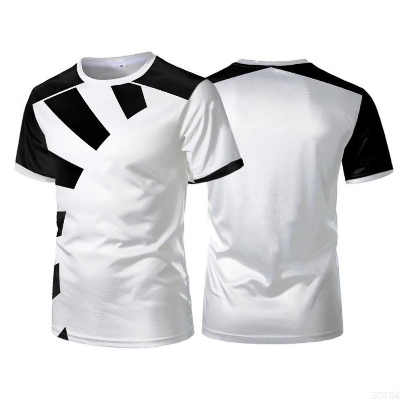 Summer Zebra Striped Printed Round Neck Short Sleeved Fashion Quick Drying Men s and Women s Styles S