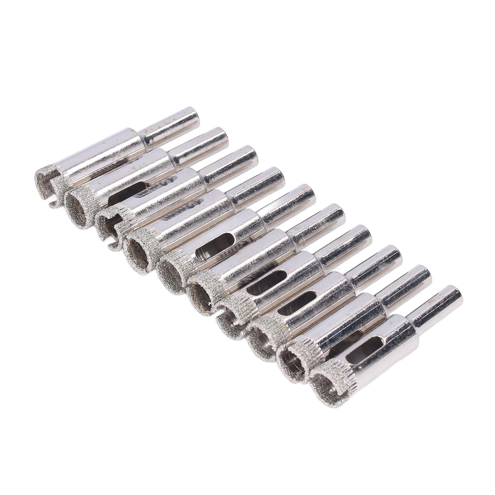 

10Pcs Glass Drill Bit 12mm High Torsion Stable Fine Workmanship Sturdy Durable Tile Drill Bits