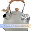 2.5L Stainless Steel Kettle Whistling Teapots Stove Top Rustproof Water Pots Induction Cooker Gas Safe Boil Water Tea and Milk
