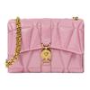 Kleio Gold Metal Accessory Chain Shoulder Strap Lambskin Crossbody Bag Women Bags Pink 1015964-1A12973-1PG4V