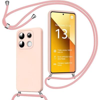 Θήκη - E.F.CONNECTION - για Xiaomi Redmi Note 13 5G - Προστασία από Κραδασμούς - Ρυθμιζόμενο Κορδόνι - Ροζ